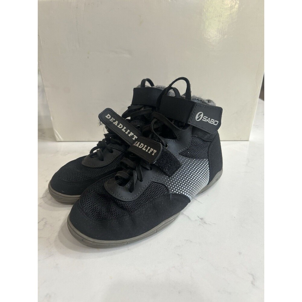 SABO Deadlift 1 Black Mid Top Weightlifting Shoes Size 36 US 4.5